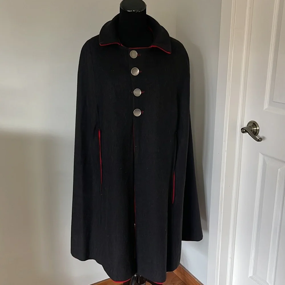 Vintage wool reversible cape - Picture 4 of 7